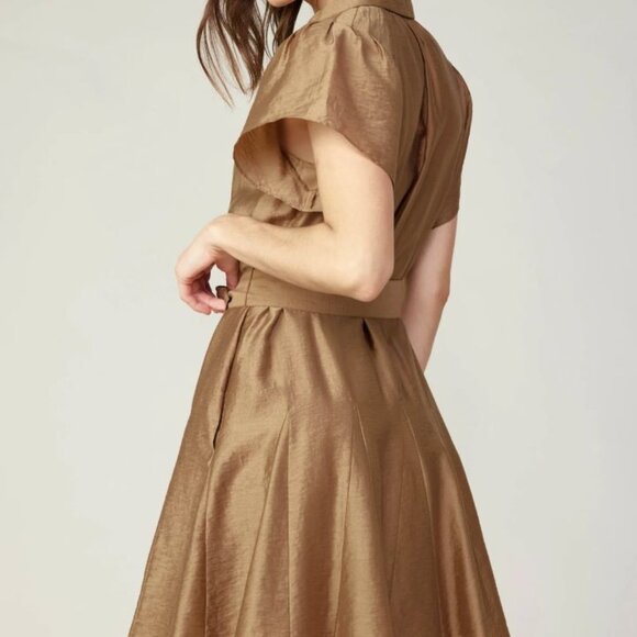 NWT Current Air Belted Godet Mini Dress Size L - Picture 2 of 3